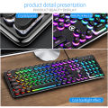 104 Keys Crystal Panel Gaming Wired Keyboard Round Punk USB Pink Typewriter Retro Game Keyboards for Home Office Gamer. 