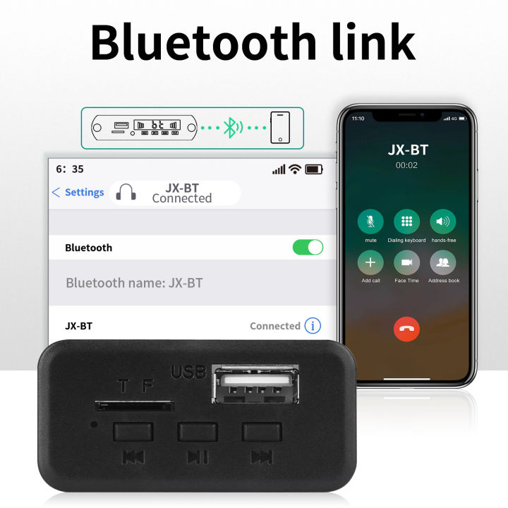 6W%20Bluetooth%20Amplifier%20MP3%20Decoder%20Board%20Microphone%20Car%20Mp3%20Player%20USB%20Record%20FM%20Radio%20AUX%20for%20Speaker%20Handsfree%20Audio%20DIY%20-%20Image%205