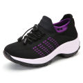 Women's Walking Shoes Fashion Sock Sneakers Breathe Comfortable Nursing Shoes Casual Platform Loafers Non-Slip. 