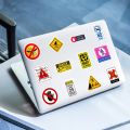 Warning Signs Stickers [50pcs] Bans Cautions Directions Stickers for Helmet Water Bottle Laptop Phone Skateboard Travel. 
