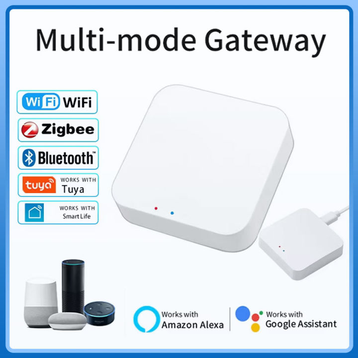 Tuya Smart Multi Mode ZigBee Gateway Wireless Smart Home WiFi Bluetooth Hub Bridge Smart Life APP Control Alexa  Assistant