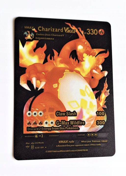 Pokemon card Charizard Vmax Black Metal
