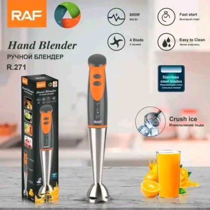 RAF Hand Blender 800 Watts Hand Mixer - Stainless Steel Blades