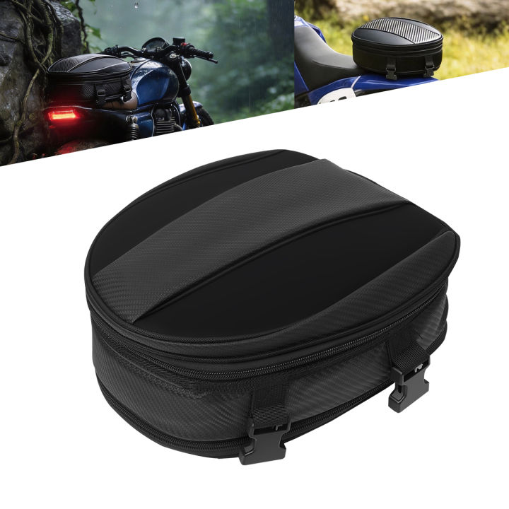 Motorcycle Tail Bag, Waterproof Back Saddle, Rear Seat Storage Bag, Black Motorcycle Rear Riding Travel Bag, Luggage Bag