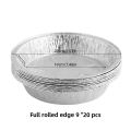 20pcs 3cm Diameter Air Fryer Tin Foil Tray Oil Absorbent Paper Oven Baking Aluminum Foil Bowl Oil Proof Grill Seafood Tools. 