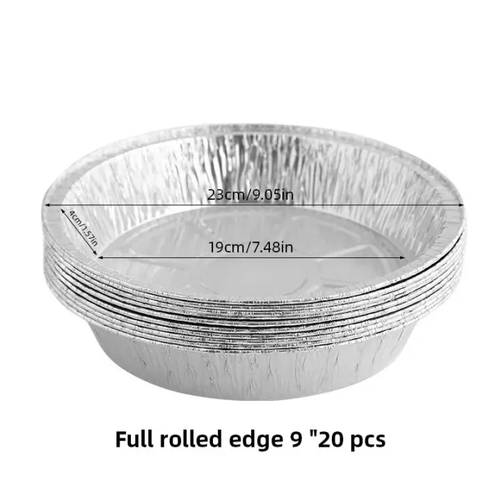 20pcs%203cm%20Diameter%20Air%20Fryer%20Tin%20Foil%20Tray%20Oil%20Absorbent%20Paper%20Oven%20Baking%20Aluminum%20Foil%20Bowl%20Oil%20Proof%20Grill%20Seafood%20Tools%20-%20Image%207
