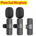 Wireless Lavalier Microphone Portable Audio Video Recording Mini Megaphone for iPhone Android Live Broadcast Gaming Phone Mic. 