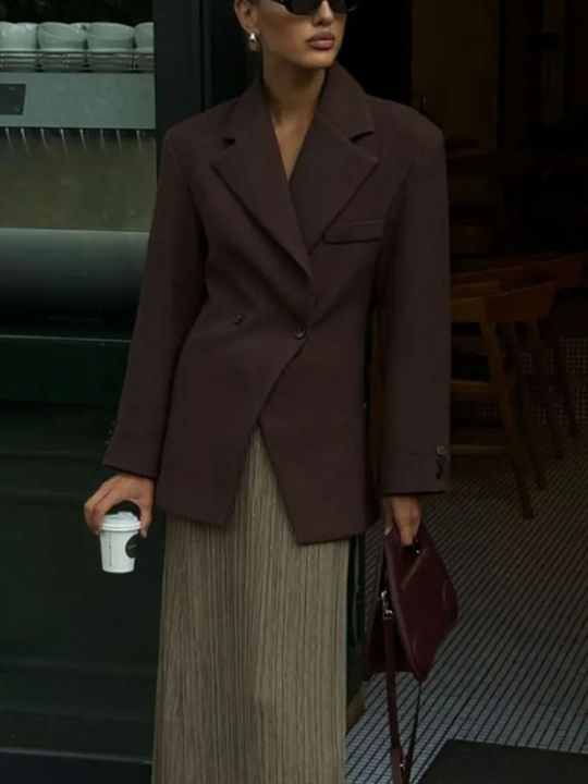 Women%20Fashion%20Solid%20Blazer%20Lapel%20Slim%20Double%20Breasted%20Long%20Suit%20Coat%20Female%20Wild%20Office%20Lady%20Commute%20Woman%20Outercoat%20Top%20-%20Image%204