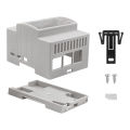 Raspberry Pi 5 ABS Case DIN Rail Shell Large Inner Space Clear Top Windows Electrice Box Optional Active Cooler for RPi 5 Pi5. 