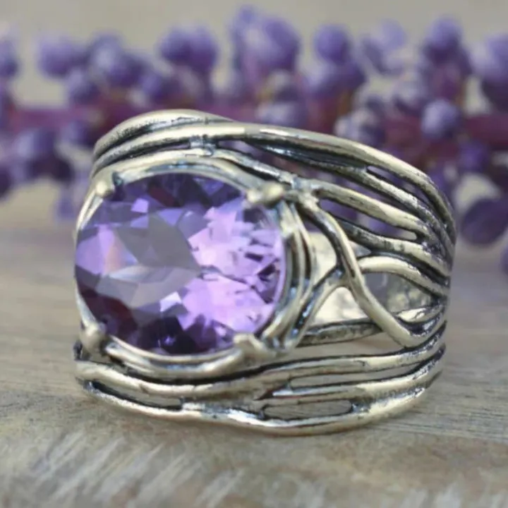 1%20Pcs%20Vintage%20Bohemian-Style%20Purple%20Synthetic%20Zircon%20Ring%20Suitable%20for%20Woman%20Everyday%20Wear%20or%20Special%20Occasion%20Parties%20-%20Image%204