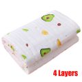 4-Layer Gauze Infant Washcloth Baby Bath Towel Newborn Bathrobe Cotton Swaddle Blanket for Boy Girl Children's Blanket.