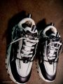 Men's Black White Fashion Sneakers | Casual Chunky Sole Lace Up Shoes | Stylish Everyday Sneakers. 