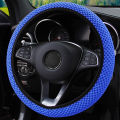 Summer Four Seasons Breathable Massage Comfortable Mesh Cloth Car Steering Wheel Cover Women's Car Accessories Black. 