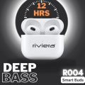 Riviera R004 with upto 12 Hours Playtime, ASAP Charge Bluetooth Earbuds, Assured Series Bluetooth Headset (White, True Wireless). 