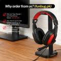 100% Original Branded Gaming Headset RGB with Noise Reducing Microphone ~ Over the Ear Gaming Headphones with Stereo Sound for Pubg Mobile PC Laptop Computer PlayStation4 Xbox PS4 PS5 Nintendo Switch, iOS & Android ~ 3.5mm Wired Headphone Bass ~ By FunBug. 