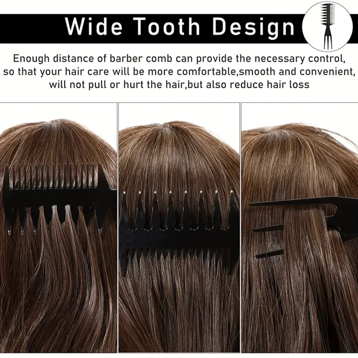 3%20PCS%203%20in%201%20Slicked-back%20Combs%20Fish%20Tail%20Bone%20Shape%20Hair%20Extensions%20Detangling%20Styling%20Coloring%20Comb%20-%20Image%203