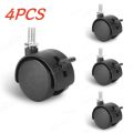 4 Pcs/pack Universal Mute Caster M8 Wheel 1.5Inch Replacement Furniture Table Drawers Cabinets Swivel Rollers 360 Degree Wheels.