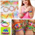 Rubber Loom Bands (300 Pieces) DIY Toys For Kids Lacing Bracelets Girls Gift Hair Rubber Bands Refill Make Woven Bracelet craft kit. 