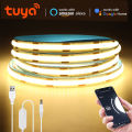 DC5V USB Tuya Smart app WiFi COB LED Strip Light，1M 2M 3M 5M Dimmable COB LED Strip Work With Alexa/Google Home/Smart Life APP lightify. 