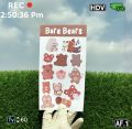 Cute Bears Aesthetic Journal Mini Sticker Sheet. 