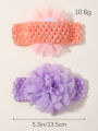4pcs/set 5.3'' Baby Girls Big Chiffon Flower Headbands Soft Strecth Hairband Lovely Headwrap Newborns Infants Hair Accessories. 