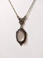 Gothic Vintage Magnifying Glass Pendant Necklaces for Women Steampunk Victorian Monocle Jewelry Gift for Book Lovers. 