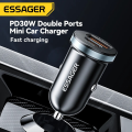 Essager 30W 5A QC 4.0 PD 3.0 USB Car Charger Quick Charge4.0 USB Type C Car Fast Charging For iPhone 12 13 Huawei Samsung Xiaomi.