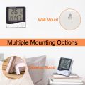 LCD Digital Temperature Humidity Meter HTC-2/HTC-1 Home Indoor Outdoor Hygrometer Thermometer Weather Station with Clock. 