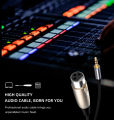 XLR 3 Pin Male to Female 3.5mm Jack to XLR Audio Cable For Microphone Speakers Sound Consoles Amplifier XLR Cable Connector 1.5m. 