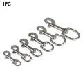 DIZETION 1PC 316 Stainless Steel Swivel Eye Bolt Spring Snap Hook 65/72/82/91/100/126mm Marine Diving D Ring Snap Hooks. 
