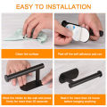 Self Adhesive Toilet Paper Holder Wall Mount No Punching Stainless Steel Tissue Towel Roll Dispenser Bathroom Kitchen Wall Hooks. 
