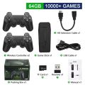M8 Wireless Retro Game Console With 64GB TF Card Plug and Play Video Game Stick Built-in 20000+ Games | 4K High Definition HDMI Output | Dual 2.4GHz Wireless Controllers | Plug and Play Gaming Stick. 