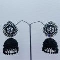 Bollywood Jewellery earing Traditional Ethnic jimikki earings Oxidized Black color with multi Stone Party Wear Bridal Bride Wedding Bridesmaid Indian Jhumka Jhumki Earrings Jewelry for Women. 