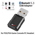 Bluetooth Audio Adapter Wireless Headphone Adapter Receiver for PS5/PS4 Game Console PC Headset 2 in 1 USB Bluetooth 5.3 Dongle. 
