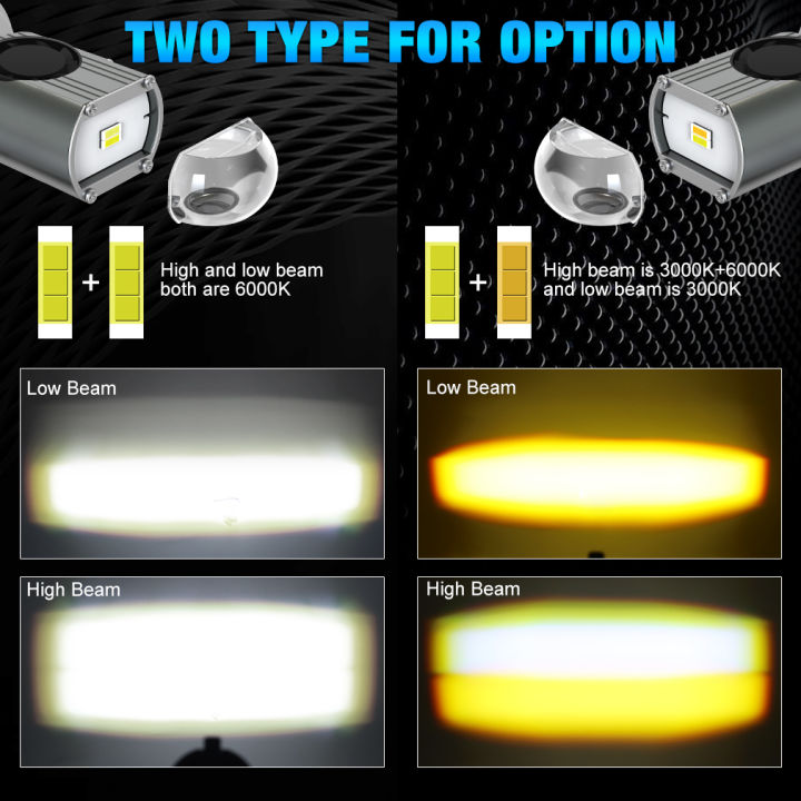 XSTORM%20H4%20LED%20Projector%20Lens%20Headlight%20Bulbs%2012000LM%206000K%20BA20D%20Motorcycle%20Lights%203570%20Chips%20Headlamp%20Fog%20Light%20With%20Fan%20-%20Image%202
