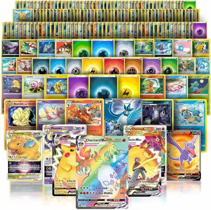 Pokemon%20Cards%20Charizard%20Pikachu%20Vmax%20GX%20MEGA%20Vstar%20Pokmo%20Letters%20Kids%20Gift%20Game%20Collection%20Card%20ESPANOL%20Toy%20Holo%20Rainbow%20-%20Image%207