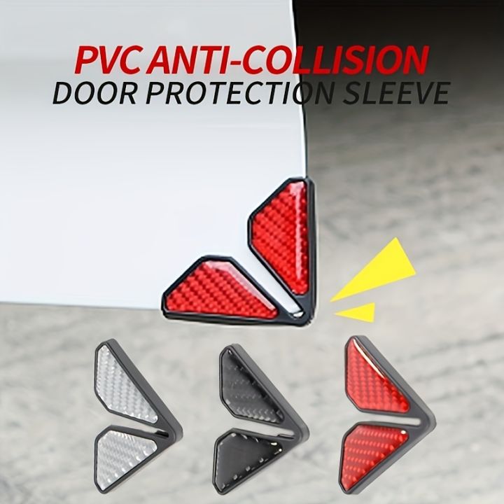 2 pc Universal Silicone Car Door Corner Cover Bumper Crash Scratch ...