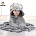 Animal Baby Bathrobe Quick Absorbent Soft Hooded Warm Coral Velvet Bathrobe Sleeping Robe Darling Cuddle Bath for Many Scenes. 