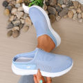 2026 New Women Hollow Mesh Slip On Backless Mules Lightweight Thick Platform Walking Slippers Comfort Outdoor Casual Mesh Shoes. 