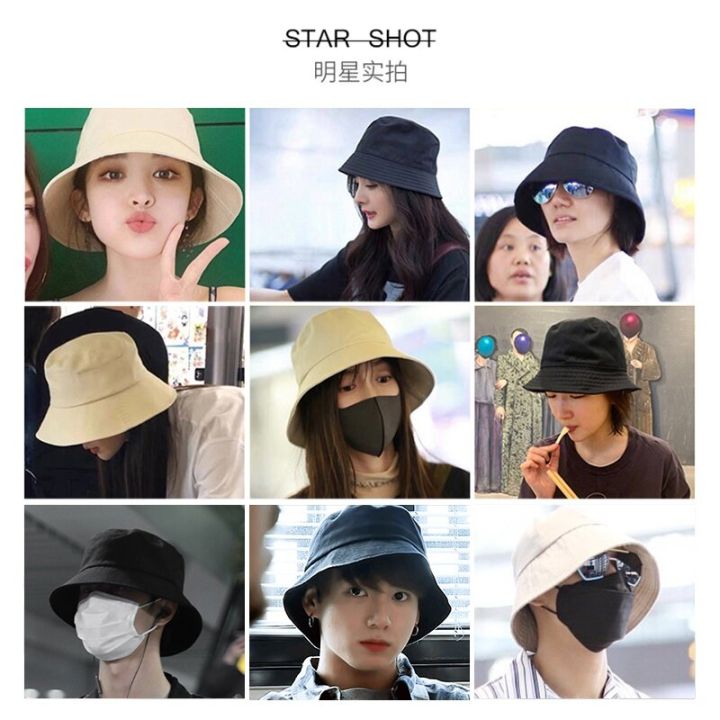 Bucket%20hat%20women%20peaked%20sun%20hat%20smile%20face%20Korean%20version%20anti-UV%20big%20brim%20bucket%20hat%20black%20caramel%20khaki%20yellow%20-%20Image%203
