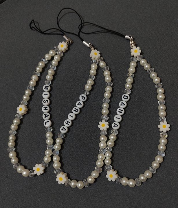 Beaded Mobile Phone Charm –Multi Flower Phone Strap for Girls | Phone Charm for Girls | Trendy Pearl & Beads Mobile Accessory for Girls