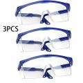 3Pcs Anti-Splash Work Safety Glasses Eye Protecting Lab Goggles Protective Industrial Wind Dust Proof Goggles Cycling Glasses.