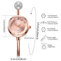 Elegant Pearl Bracelet Strap Women Wristwatch Fashion Diamond Dial Quartz Watch Ladies Clock Reloj Mujer.