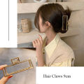 Fashion Metal Hair Claw For Women Gold Silver Color Cross Crab Hair Clip Korean Elegant Geometric Hairpin Girl Hair Accessories. 