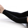 1 Pair UV Protection Hand Sleeves – Outdoor Sports Sun Sleeves for Men & Women – Black Color. 