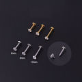 2pcs Stainless Steel Piercing Tragus Stud Earrings, Crystal Labret Small Ear Stud Helix Cartilage Earring for Women Body Jewelry. 
