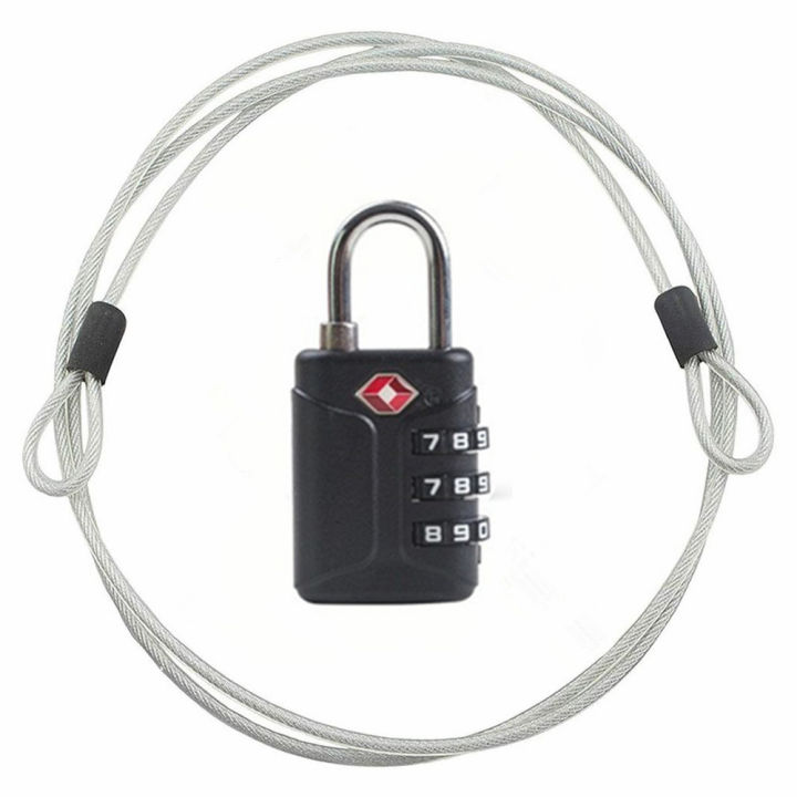 Tsa Approved 3-Digit Combination Luggage Locks with Extended Long Wire ...