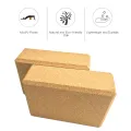 3PCS Yoga Block Cork Sport Home Gym Exercise Wood Yoga Brick Soft High Density Block for Indoor Sport Workout Fitness  Exercise. 