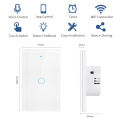 Tuya US WiFi+Bluetooth Smart Wall Switch RF433 1/2/3/4 Gang Smart Touch Sensor LED Light Switches Alexa  Home lightify. 