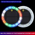 Smart Touch Control Solar Car Flash Light  Multi-Mode LED Strobe Warning Light with Strong Magnetic Base  Wireless Waterproof. 